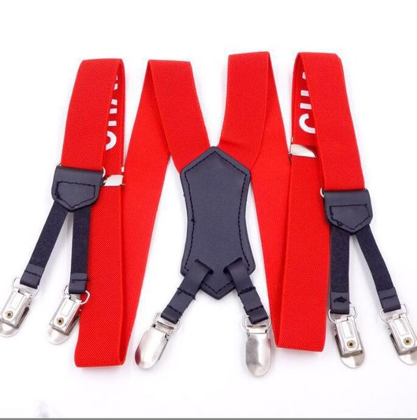 

suspenders belts new designer fashion for man and women 3cm115cm six clip belt three color with box official website the same style, Black;white