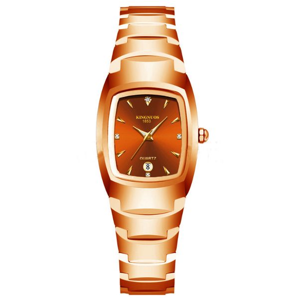 

good sales luxury lovers couples quartz smart diamond watches 40mm dial mens 25mm diameter womens watch tungsten steel date wristwatches, Slivery;brown