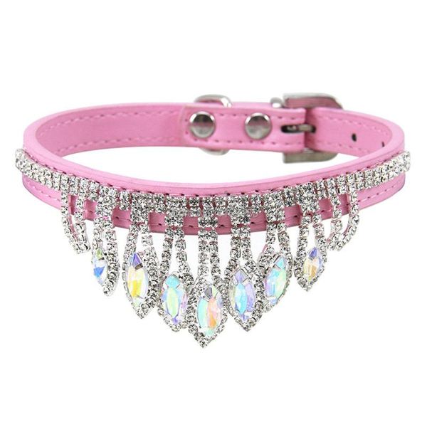 

dog collars & leashes 10pcs/lot fashion necklace collar cute rhinestone pet jewelry