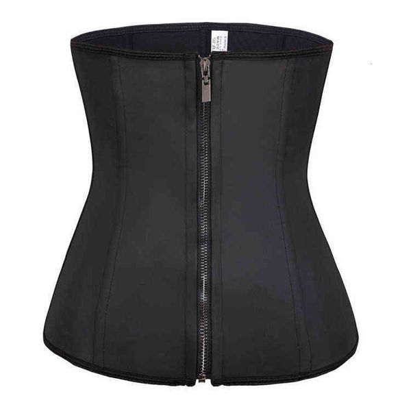 

waist tummy shaper rubber 9 steel clip waist seal with 3-row buckle belt