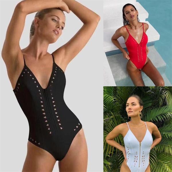 

one piece swimsuit women backless bathing suit bikini swimwear summer hollow beachwear biquini one-piece suits
