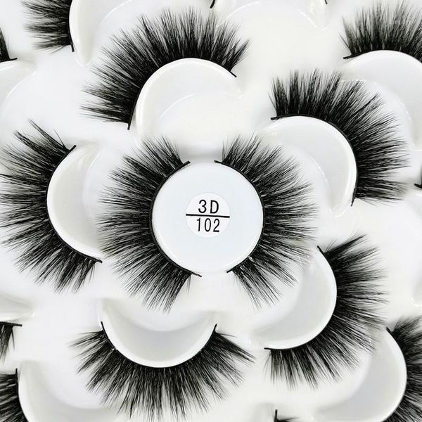 

wholesale 5/10pairs 3d faux mink eyelashes natural thick long false dramatic fake lashes makeup extension1