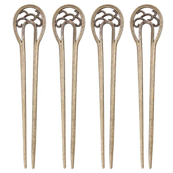 

4pcs alloy hair stick retro headdress fork exquisite accessory clips