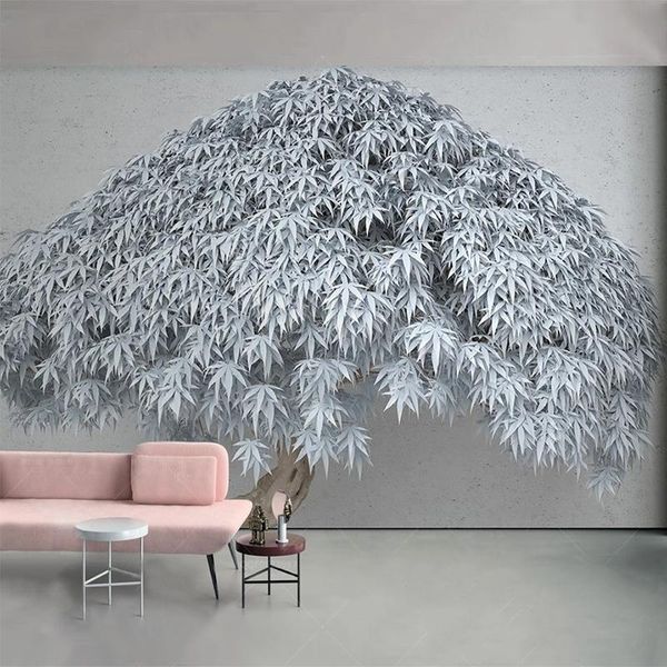 Wallpapers modernos 3D Creative Tree Art Art PO papel de parede Liviing room TV sofá quarto decor decoração fotomural personalidade abstrata