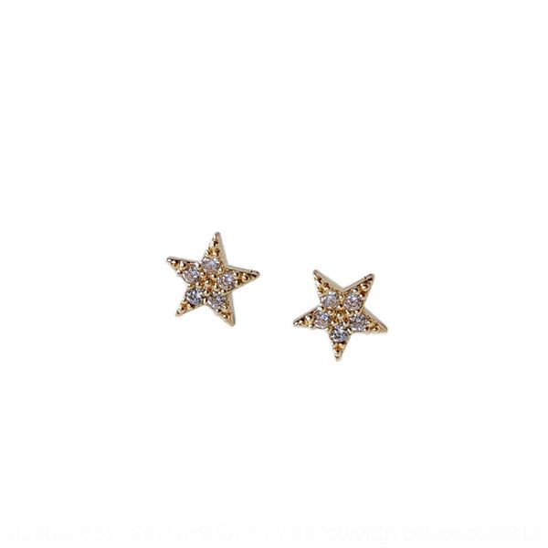 

Zar bright eyes stud 925 silver needle plated 14k real gold zircon micro inlaid mini simple zircon cross earrings women's bow cross earring, Golden;silver
