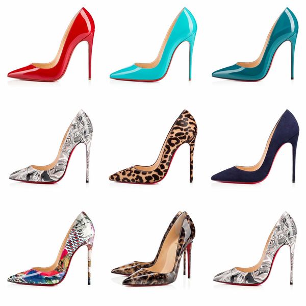 

2022 high heel so kate dress shoes red bottoms womens dinner party christmas stiletto heels 8  12cm genuine leather point toe pumps, Black