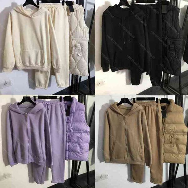 

22fw female apparel stes fashion designer clothes women hoodies down jacket ste long sleeve hoodei sweater casual pants down vest warm 3 pie, White