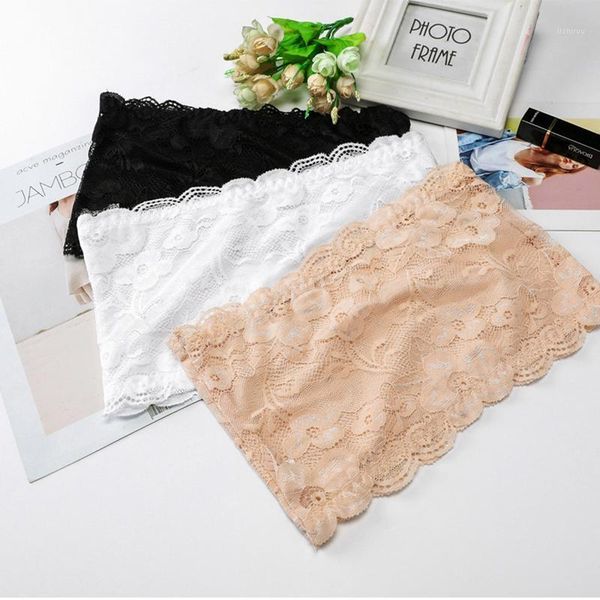 

fashion women strapless bra lace floral full cup wire wrapped chest female bras bustiers & corsets, Black;white