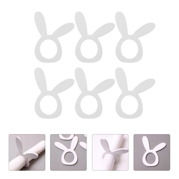 

napkin rings 6pcs wooden buckles banquet dinner table decorations