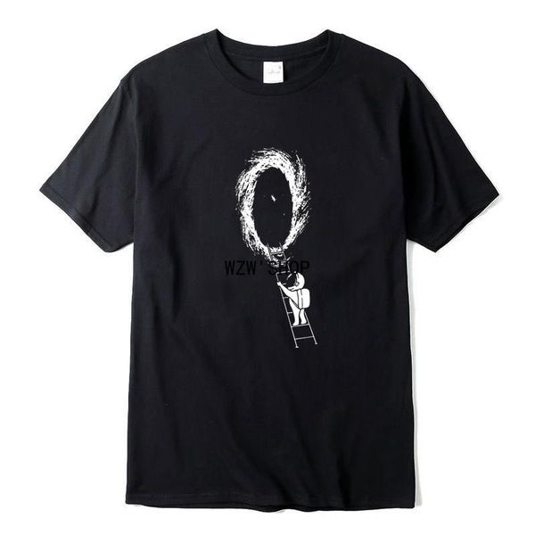

men's t-shirts men't-shirt 100% cotton short sleeve funny spaceman printed men tshirt o-neck loose free, White;black
