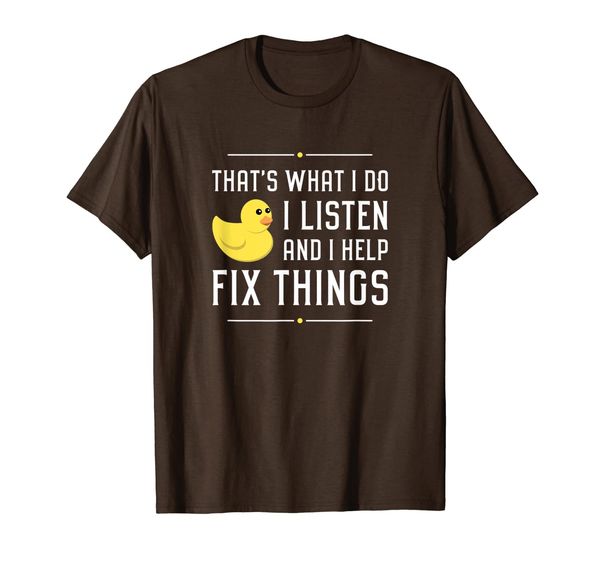 

Rubber Duck Debugging Fix Things Funny Programmer T-Shirt, Mainly pictures