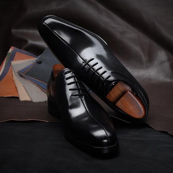 

keduoduo men formal shoes business dress suit brand bullock genuine leather black lace up wedding mens