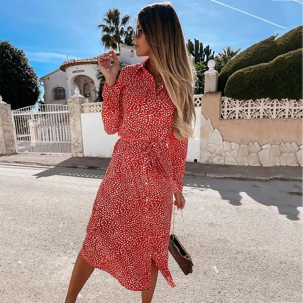 

casual dresses foridol leopard print shirt dress women long sleeve red maxi black apring autumn ladies winter, Black;gray