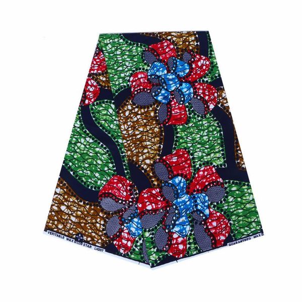 

ribbon african wax fabric real 100% cotton flower print 6yards\lot, Pink;blue