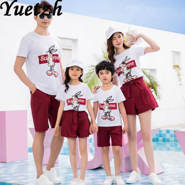 

gym clothing family clothes women men boy girl sportswear sport suit cotton t-shirt outdoor casual travlling holiday, White;black