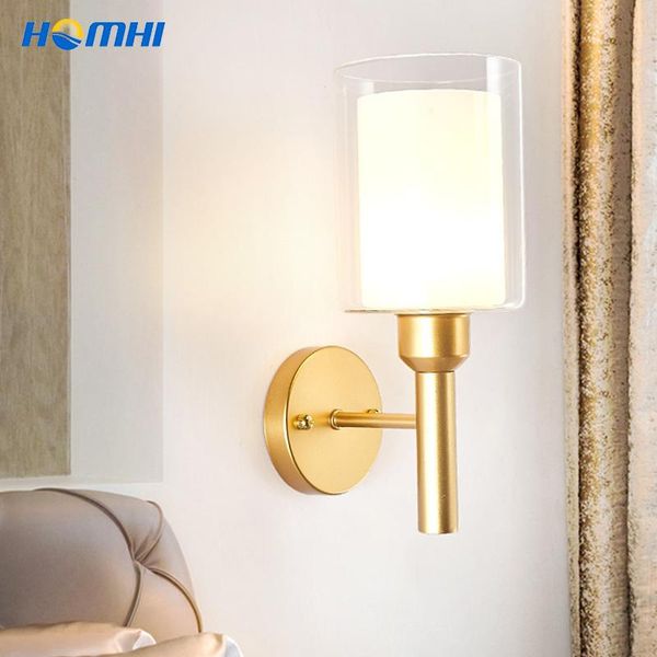 

gold modern for home nordic wall lamp bedding room decor corner aplique pared murale luminaire moderne homhi