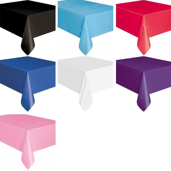 

disposable dinnerware arrival party birthday table cloth plastic cover pure color colorized supplies seven colors optional