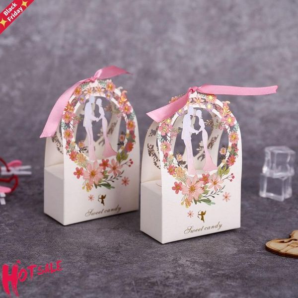 

gift box packaging wedding sweet candy bride & groom flower small boxes thank you for guest favors party supplies wrap