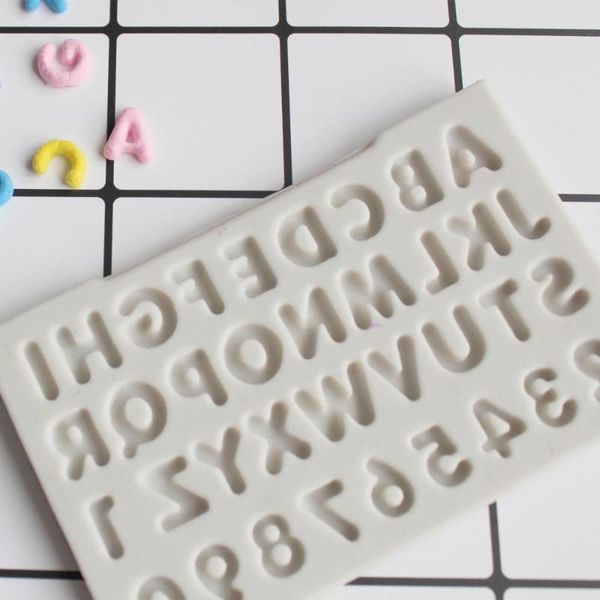 

cake tools alphanumeric silicone mold diy fondant chocolate baking utensils