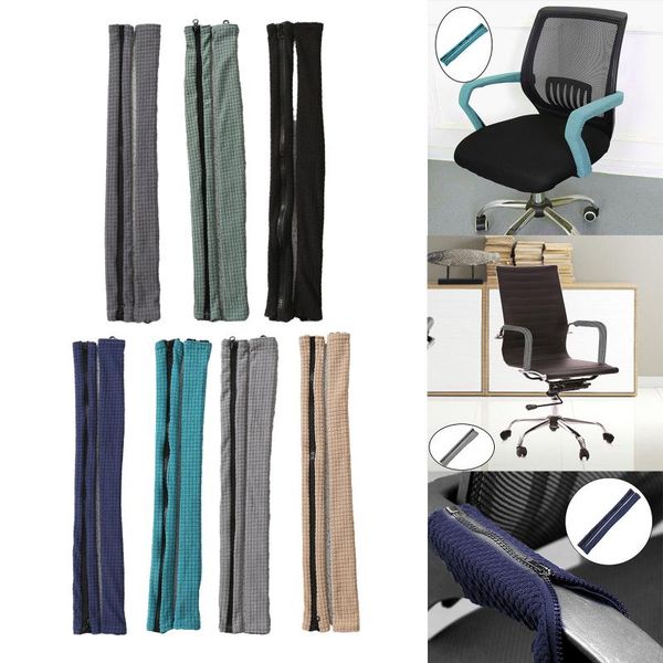 

chair covers jacquard office arm cover stretchy zipper dirt-proof decoration washable protect armchair for study