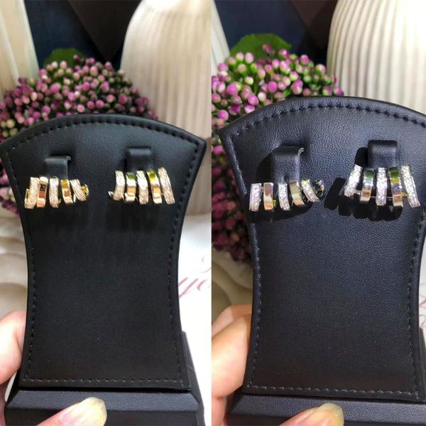 

hoop & huggie kellybola luxury earrings full cubic zirconia women's simple atmosphere daily party anniversary accessories, Golden;silver