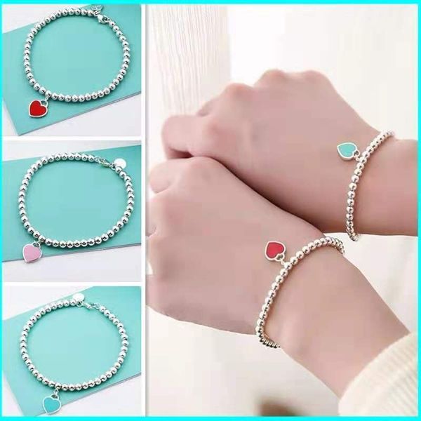 

original fashion classic 925 sterling silver love heart bracelet multicolor optional woman jewelry holiday gift, Golden;silver