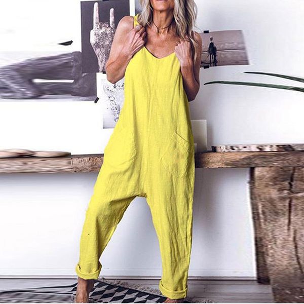 

women's jumpsuits & rompers sling womens plus size romper pocket holiday jumpsuit beach stylish casual loose, Black;white