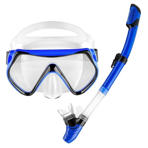 

snorkeling mask snorkel tube set diving anti-fog swimming goggles pool & accessories