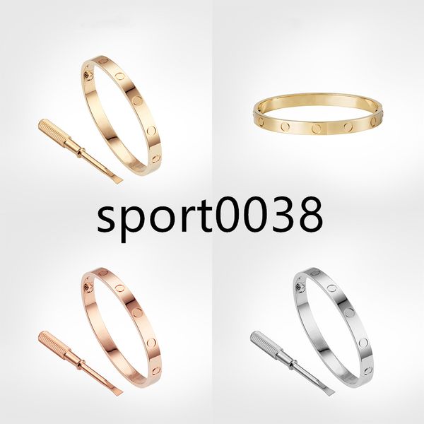 

screw bracelet 5.0 designer bracelets luxury jewelry women bangle titanium steel alloy gold-plated craft gold silver rose never fade no, Black