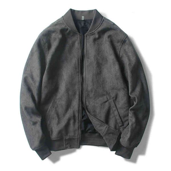 

autumn winter suede st collar men's et baseball flying suit young and middle-aged coat short top, Black;brown