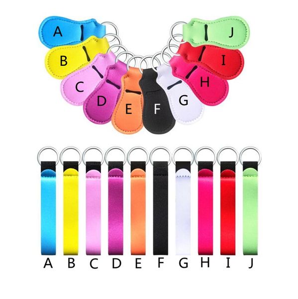 Chapstick-Halter aus Neopren, Schlüsselanhänger-Set, Partyzubehör, Lippenstift-Halter, Ärmelhülle, Beutel, Lippenbalsam, Umhängeband, Hand- und Handgelenk