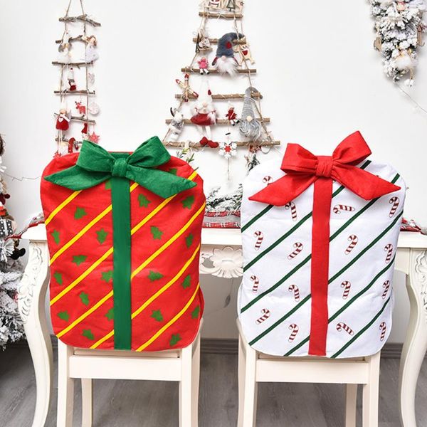 

festival universal soft atmosphere gift bag shape holiday home kitchen non woven fabrics chair cover dining room chirstmas decor covers