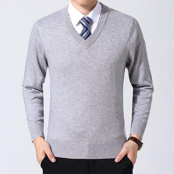 

men's vests 2021 sweater vest mens smart casual solid color v neck wool pullover sleeveless classic clothing, Black;white