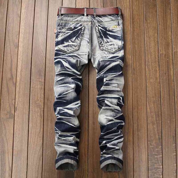 

men's jeans mens snow designer fashion slim ny moto biker casual straight motorcycle men destroyed denim trousers 5, Blue