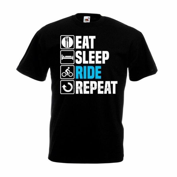 

men's t-shirts eat sleep ride repeat t shirt funny bike cycling cyclist christmas gift vm0i, White;black