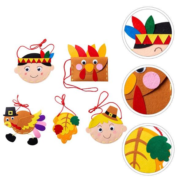

gift wrap 5 set thanksgiving do-it-yourself turkey backpacks kindergarten kids