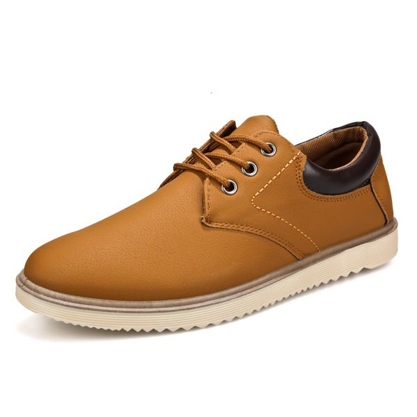 

dress shoes leather men's flats oxfords fashion design men causal lace-up for sneaker, Black