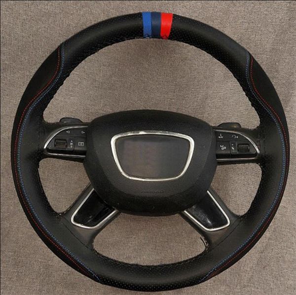 

steering wheel covers 100% custom made special stitched leather cover