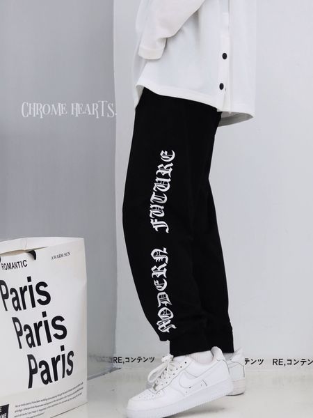 

ch croix printed slacks couple sweatpants unisex, Blue