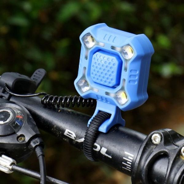 

bike horns bell 4 lamp cycling light 1200mah electric horn waterproof usb charging loud alarm security bicycle