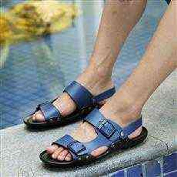 

tangzuo shoes h8837 leather sandals, , 35-47 standard shoe sizes, Black
