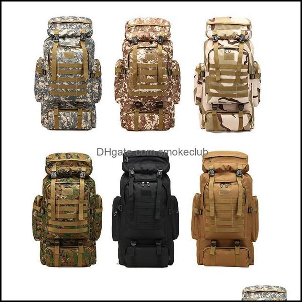 

& outdoors outdoor bags 80l waterproof camo tactical backpack military army hiking cam travel rucksack sports climbing bag drop delivery 202