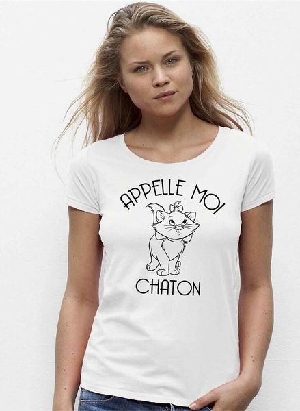 

womens t-shirt call me kitten, White;black