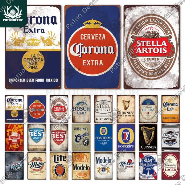 

metal painting putuo decor beer vintage sign tin decorative plaque pub bar club man cave wall decoration
