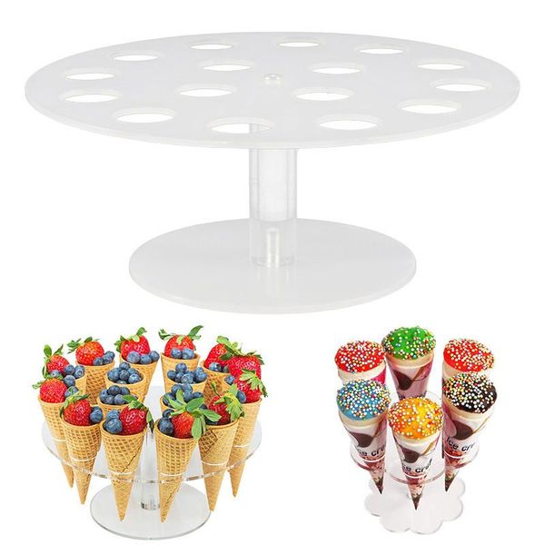 

other bakeware home kitchen ice cream tools acrylic stand cake cone holder 6/16 cones wedding buffet display stands
