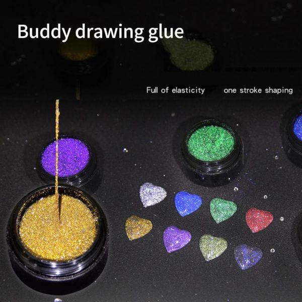 

nail gel 6 colors wire drawing nails polish spider web varnish painting liner diy design black white lacquer silk uv glue manicure, Red;pink