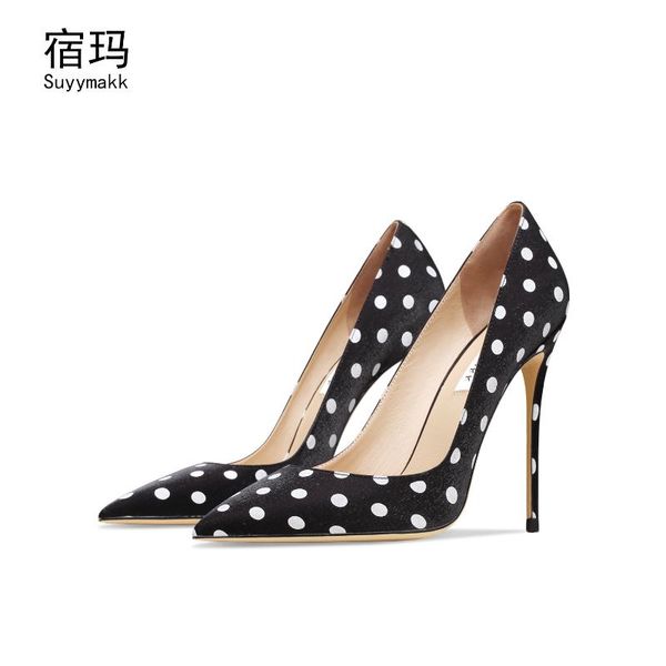 

dress shoes 2021 silk women pumps high heels fashion office stiletto party female comfort plus size 11, Black