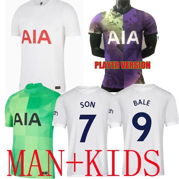 

21 22 kane son bale bergwijn tottenham dele soccer jerseys 2021 2022 lucas dele football kit shirt bale ndombele kids sets uniform with, Black;yellow