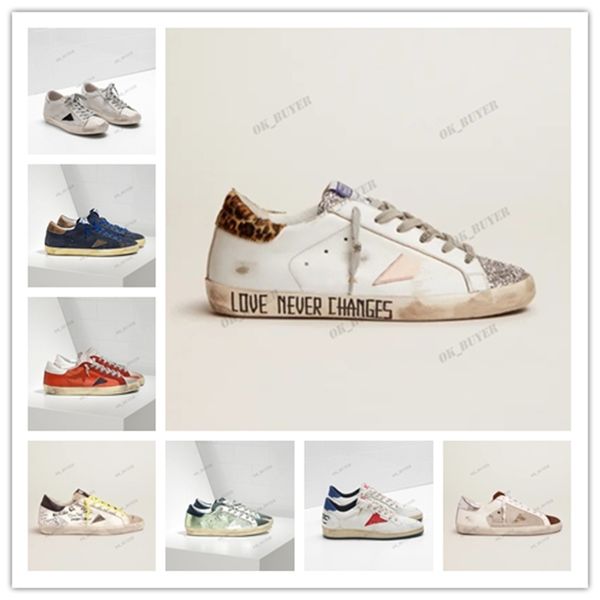

golden super star sneakers designer basketball shoes women luxury trainers gooses sequin classic white do-old dirty men casual shoe without