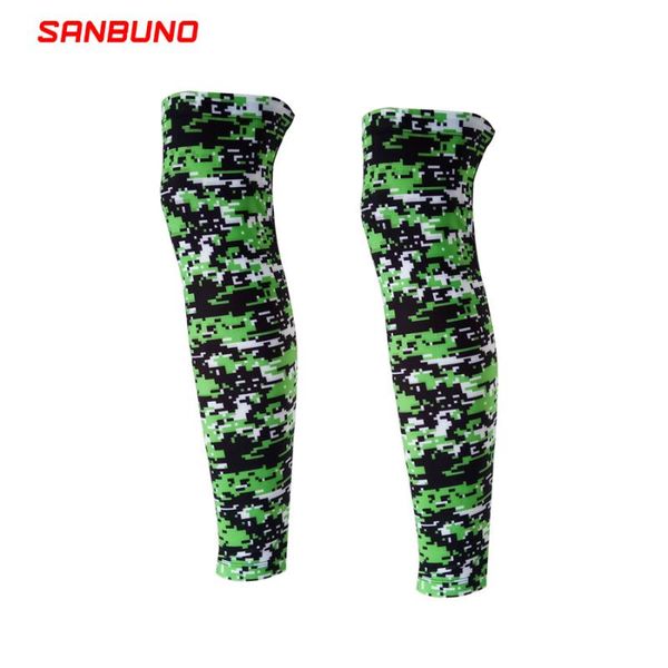 

racing sets leg sleeve camouflage cycling booties wicking quick-drying sports guard, Black;blue